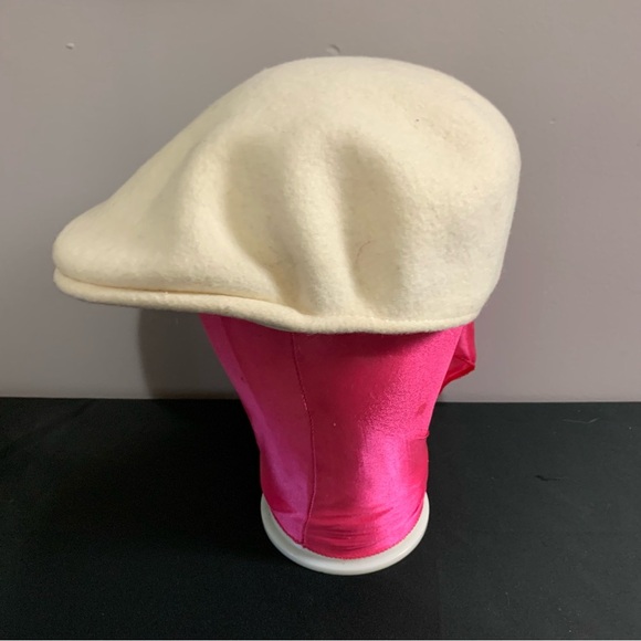 Vintage Kangol Wool 504 Flat Cap Cream Beige Size L - Picture 2 of 4